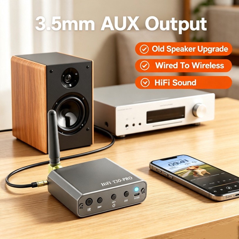 Music Audio Pro - Mini Aluminiumlegering T30 PRO Bluetooth Audio-ontvanger