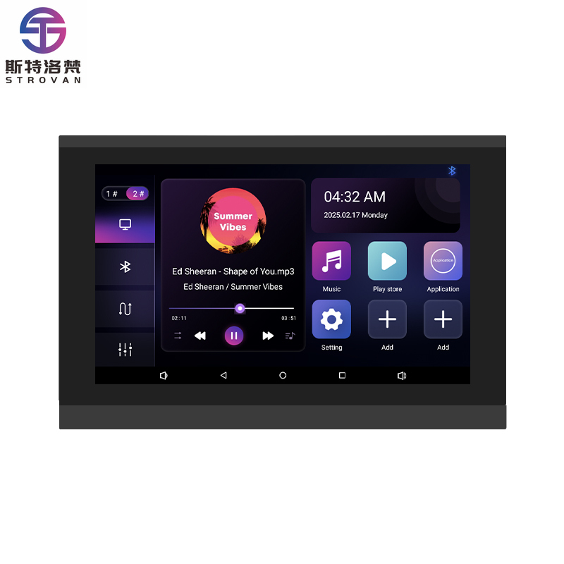 Audio Music Background - 7 inch touchscreen 2-zone slimme audio-wandversterker