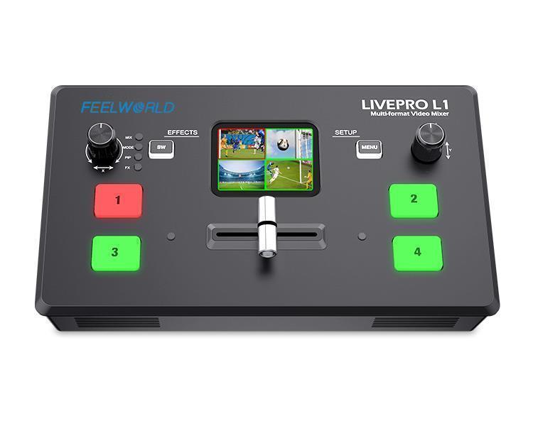 Audio Mixer 4 Channel - FEELWORLD LIVEPRO L1 V1 4xHDMI ingangen