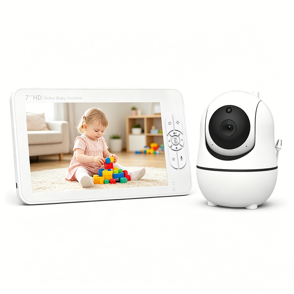 Zoom Audio Music - 7 inch split-screen babyfoon met 1080P