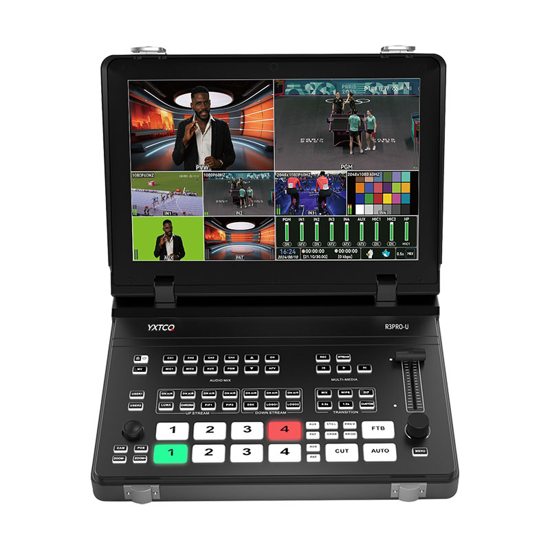 Audio Mixer 4 Channel - YXTCQ R3PRO-U 4K Live Video Switcher,