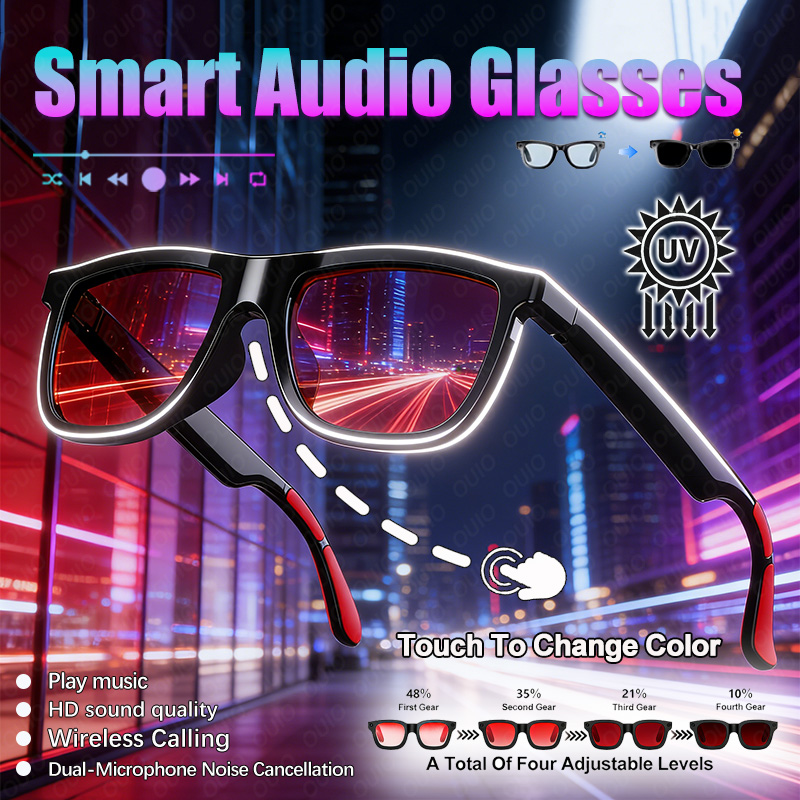 Audio Music Arabic - Audio-bril met hoge kwaliteit, elektrochrome lenzen,