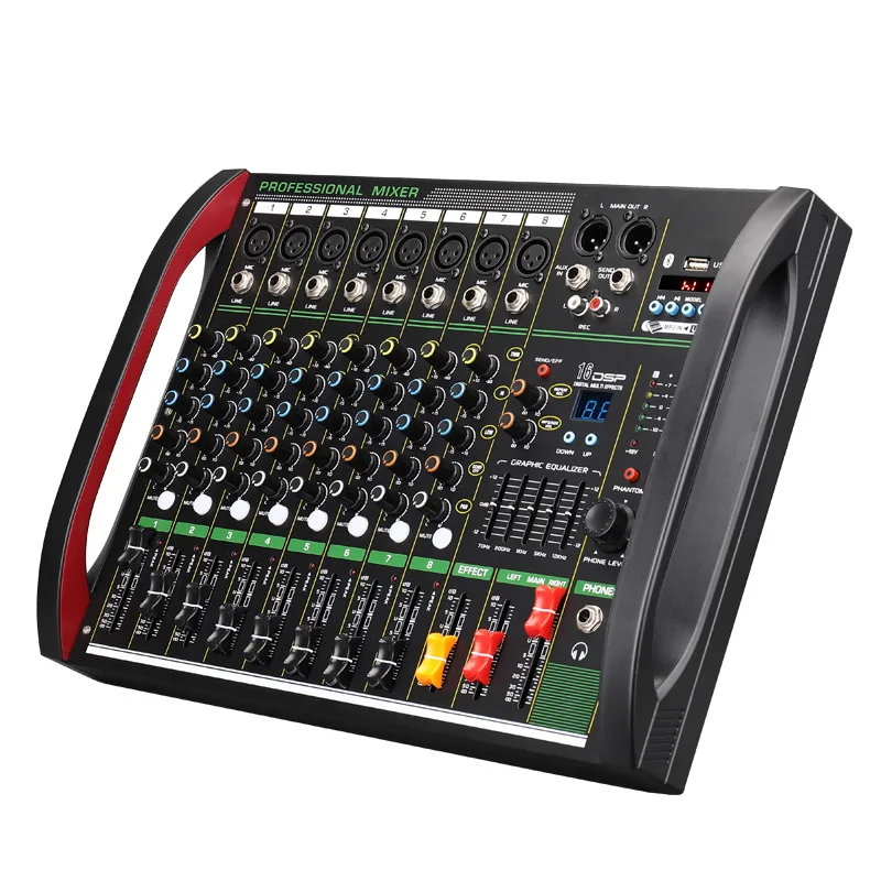 Audio Mixer 4 Channel - 4/8-kanaals mixer DSP galma-effect professionele Bluetooth