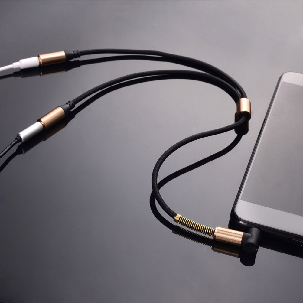 Audio Music Online Free - Dual 3,5 mm audiokabel gebreide kabel