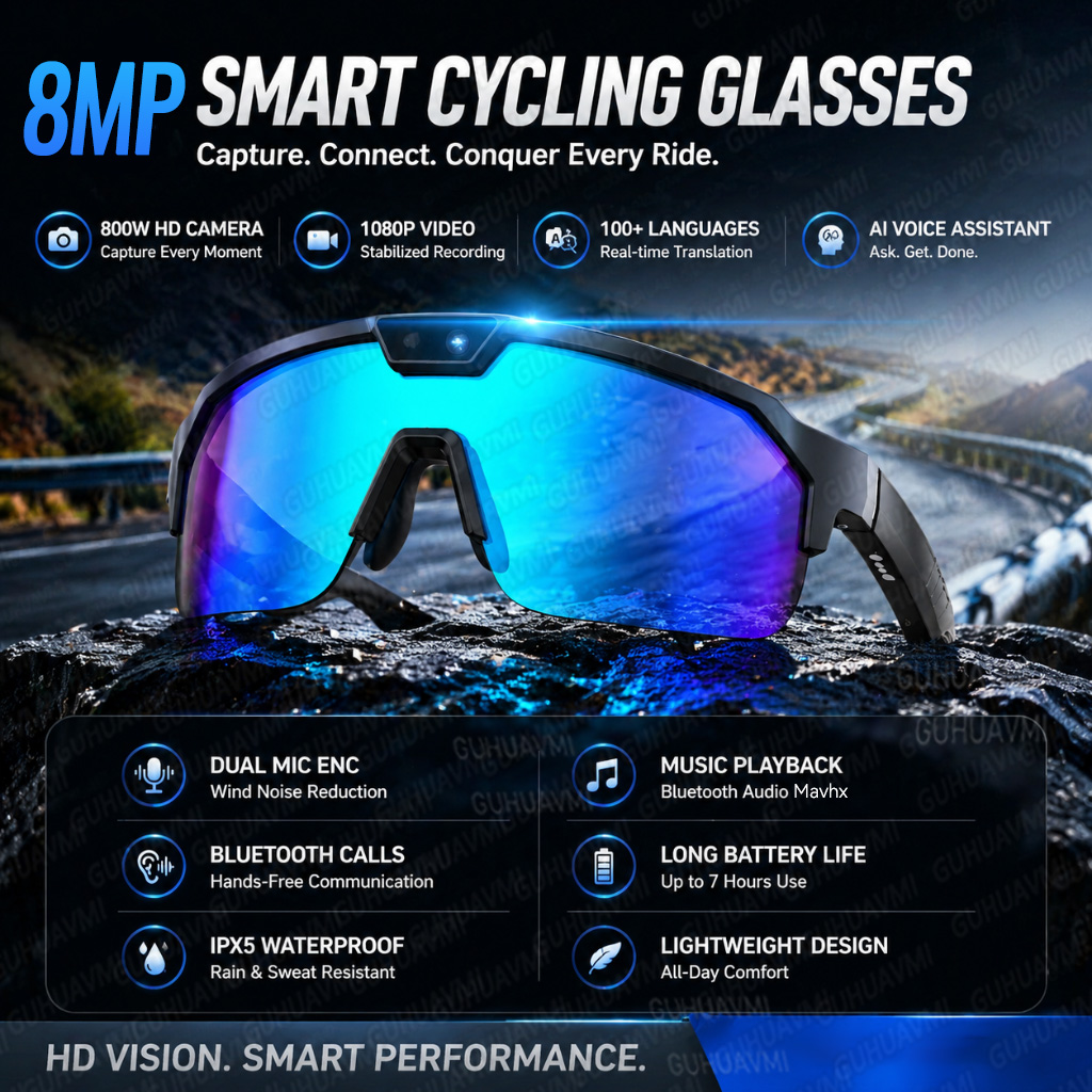 Audio Music Arabic - Nieuwe POV Sport Fietsbril Smart Glasses