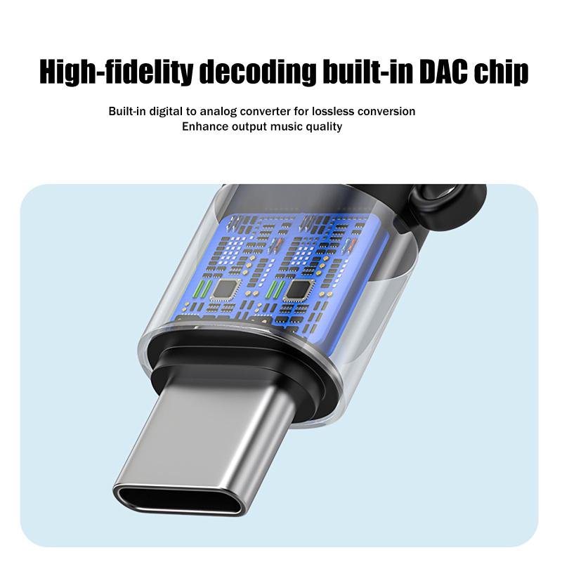 Type C naar 3,5 mm jack DAC-de - Audio Music Online Free recensie en prijs