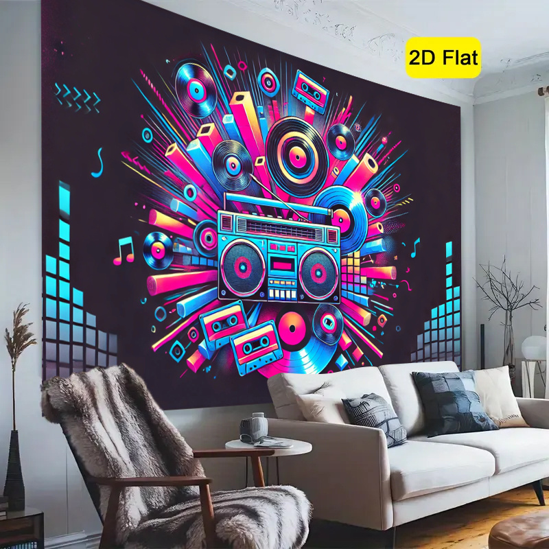 2D plat ontwerp, verpakking in - Audio Music Background recensie en prijs