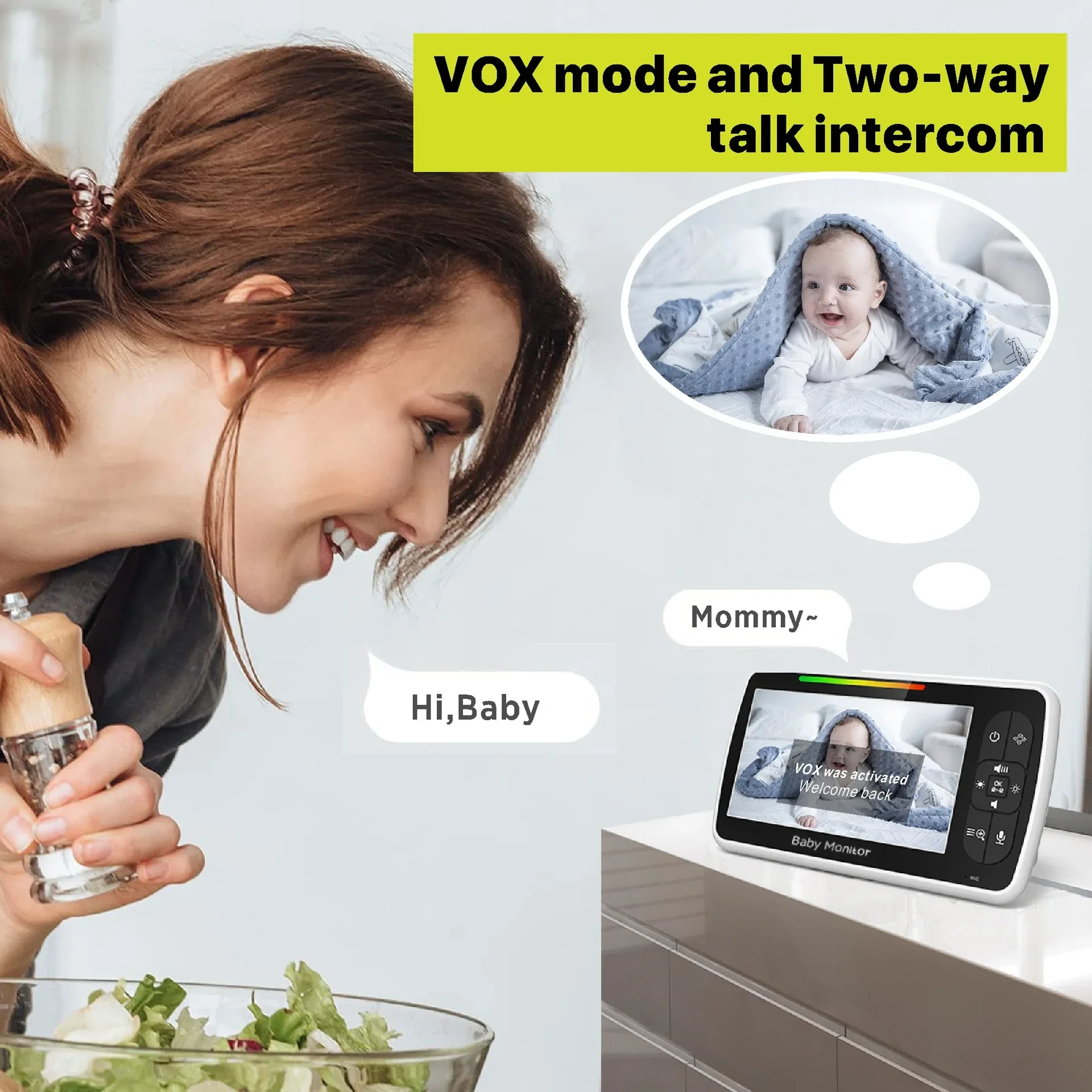 5.0 Inch Video Baby Monitor, m - Zoom Audio Music recensie en prijs