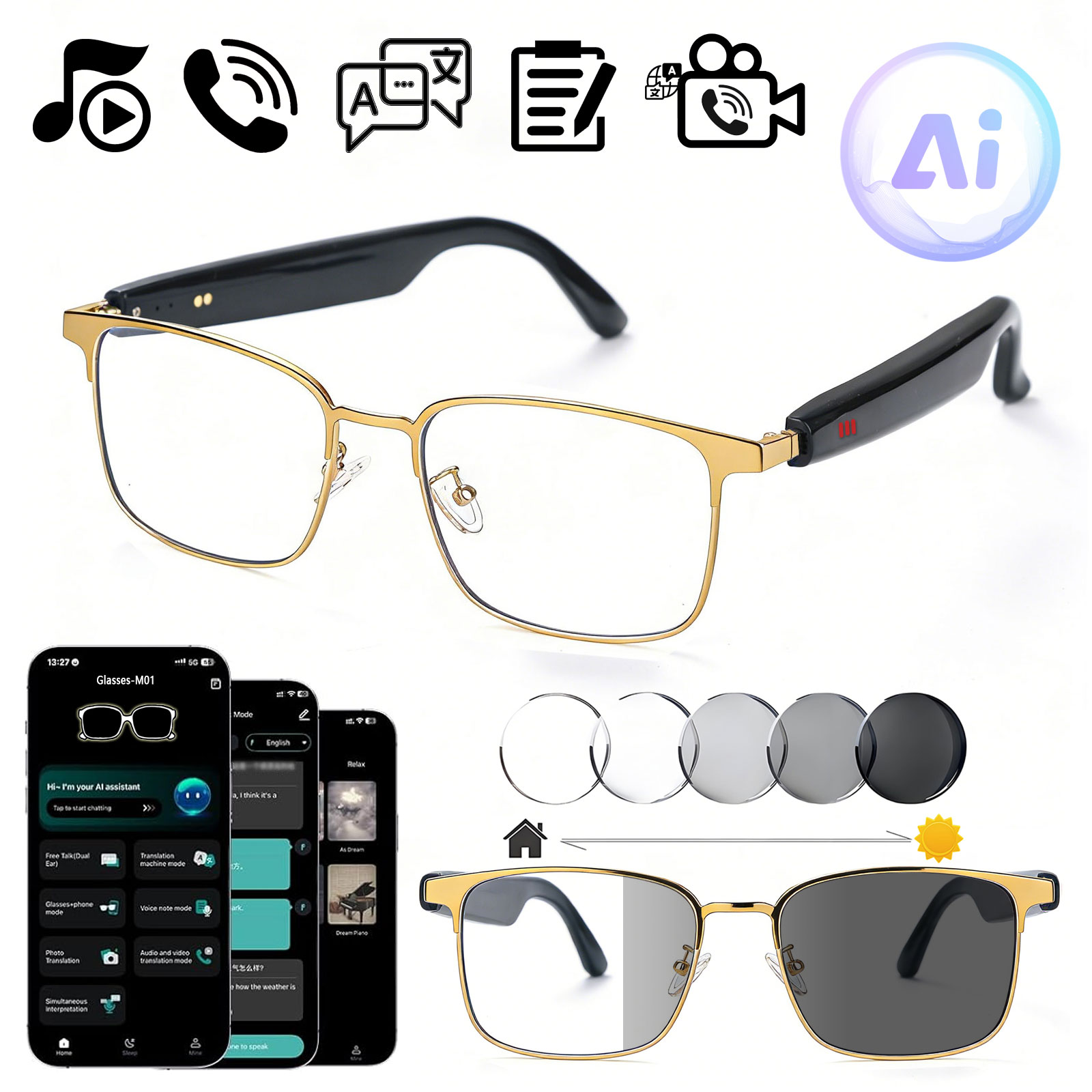 Slimme audiobril, real-time ve - Audio Music Apps recensie en prijs
