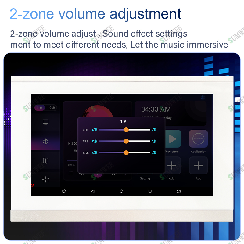 7 inch touchscreen 2-zone slim - Audio Music Background recensie en prijs