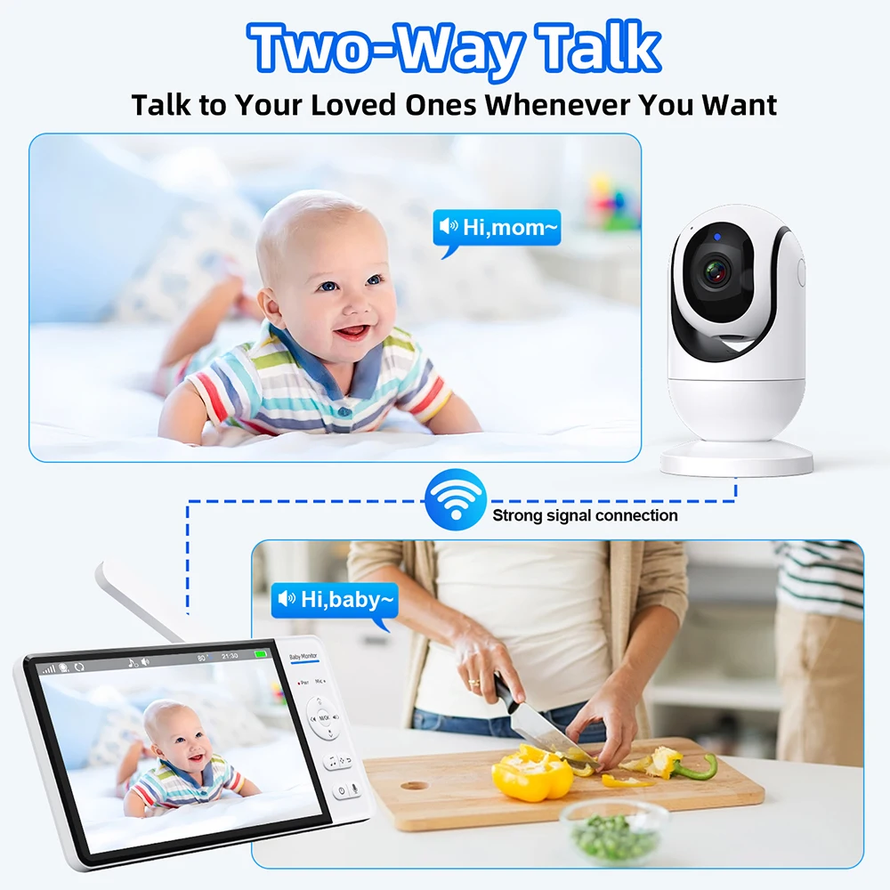 Geen WiFi 7 inch babyfoon 2-we - Zoom Audio Music recensie en prijs