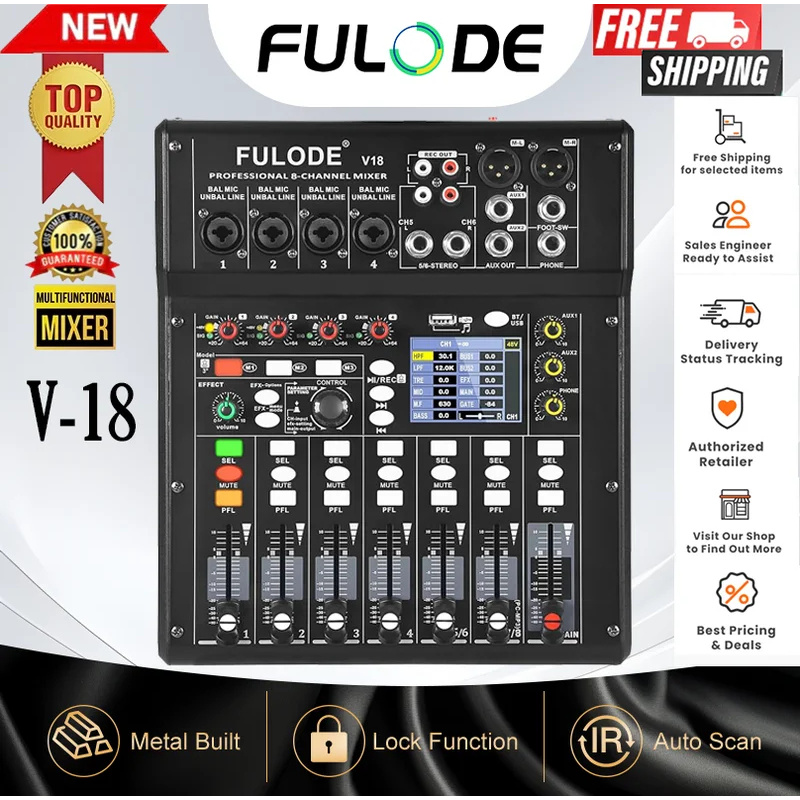 Fuluode 4/8-kanaals mengpaneel - Audio Mixer 4 Channel recensie en prijs