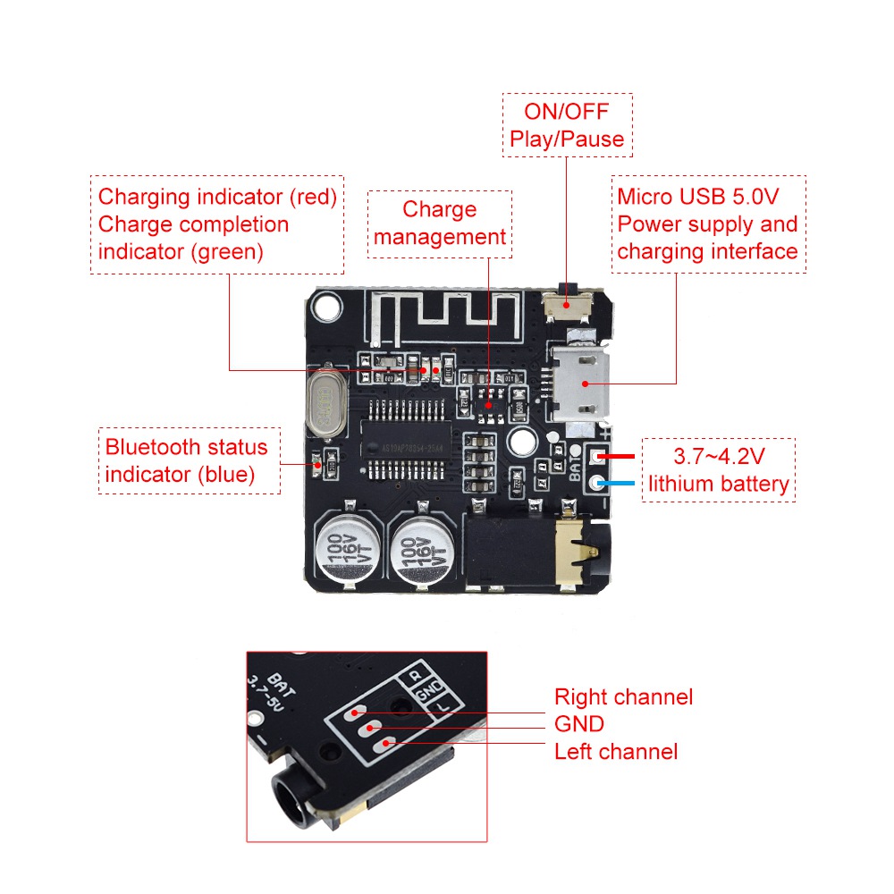 TZT Bluetooth-5.0 MP3 Audio bo - Audio Music Apps recensie en prijs