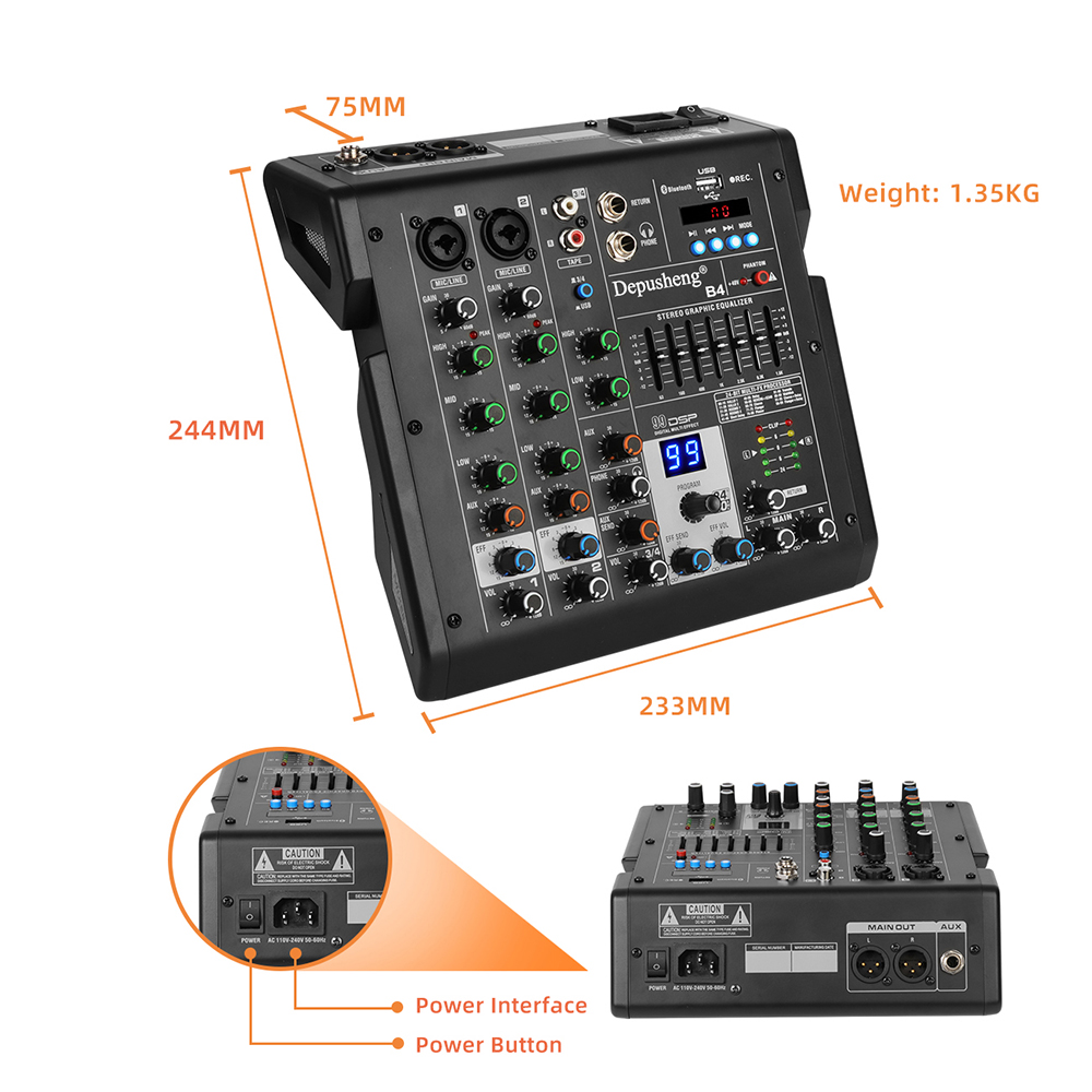 4-kanaals audiomixer audio-int - Audio Mixer 4 Channel recensie en prijs