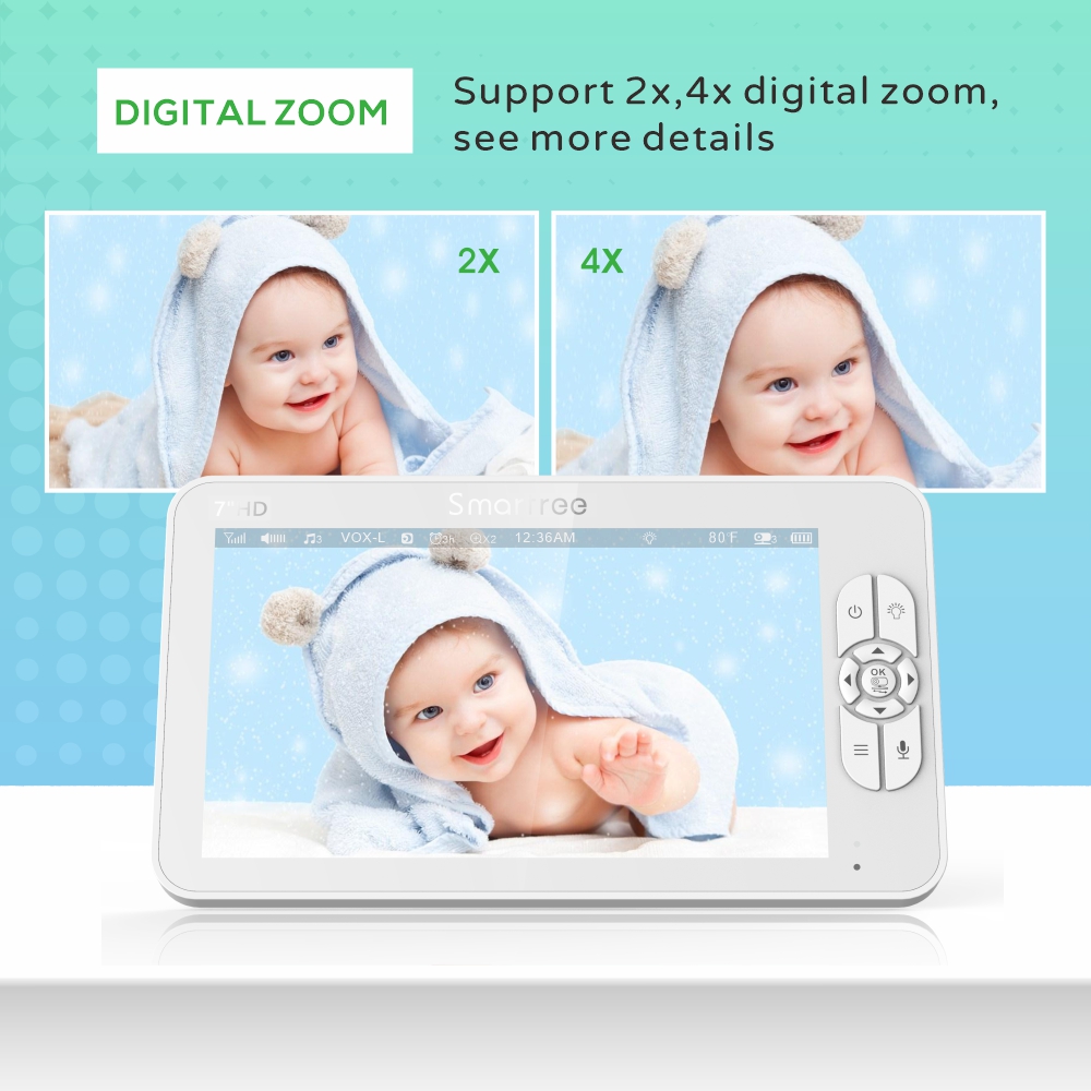 7,0 inch HD-videobabyfoon met  - Zoom Audio Music recensie en prijs