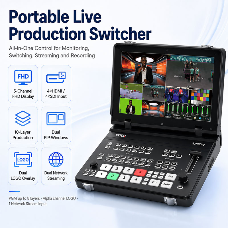 YXTCQ R3PRO-U 4K Live Video Sw - Audio Mixer 4 Channel recensie en prijs