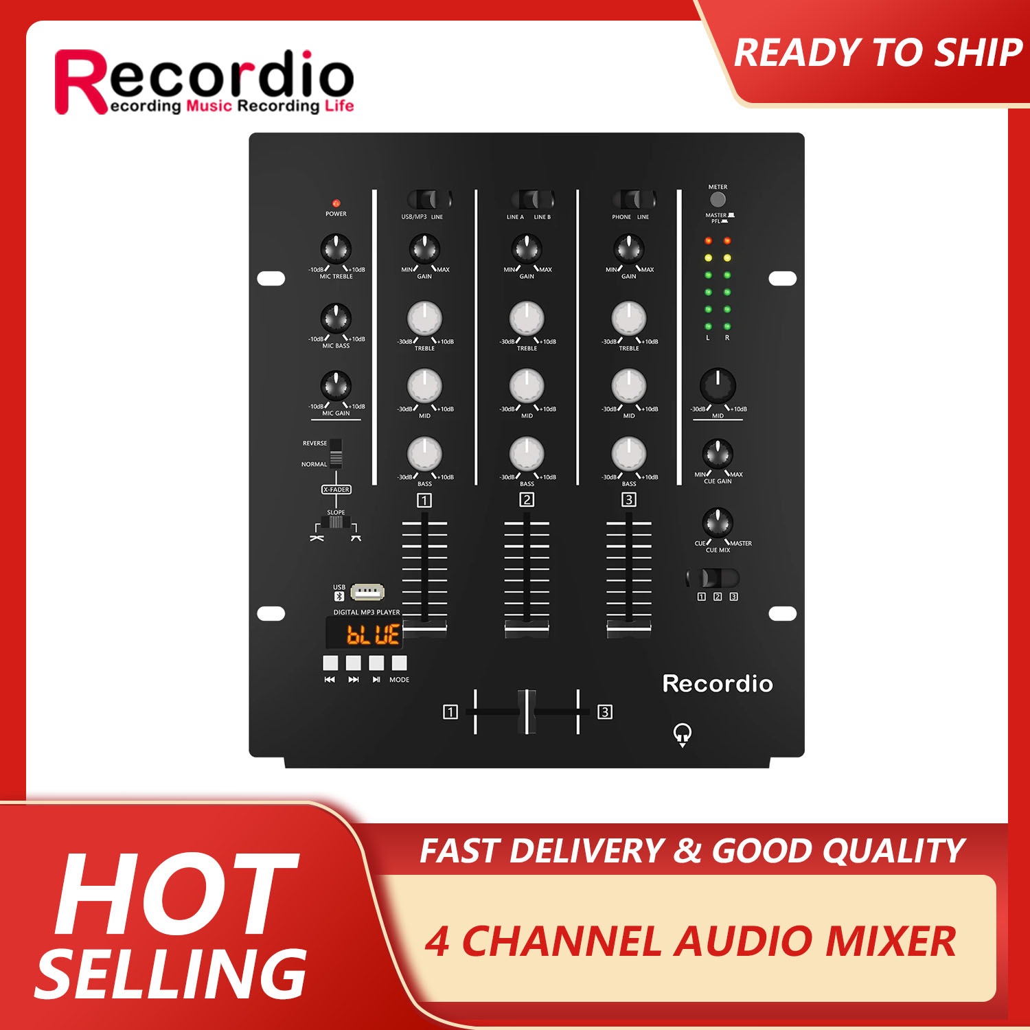 GAX-DM4 OEM Professionele 4-ka - Audio Mixer 4 Channel recensie en prijs