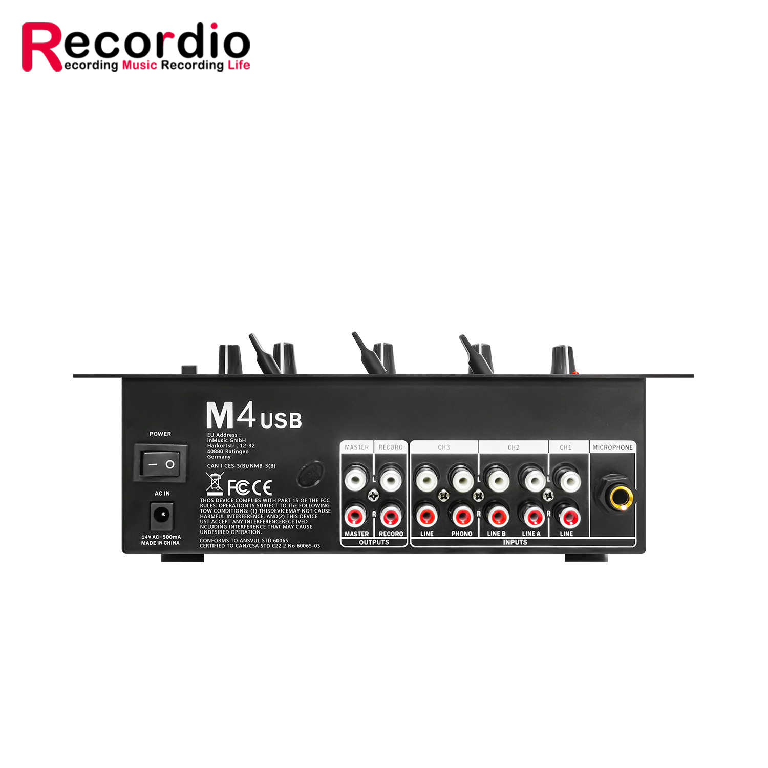 GAX-DM4 OEM Professionele 4-ka - Audio Mixer 4 Channel recensie en prijs
