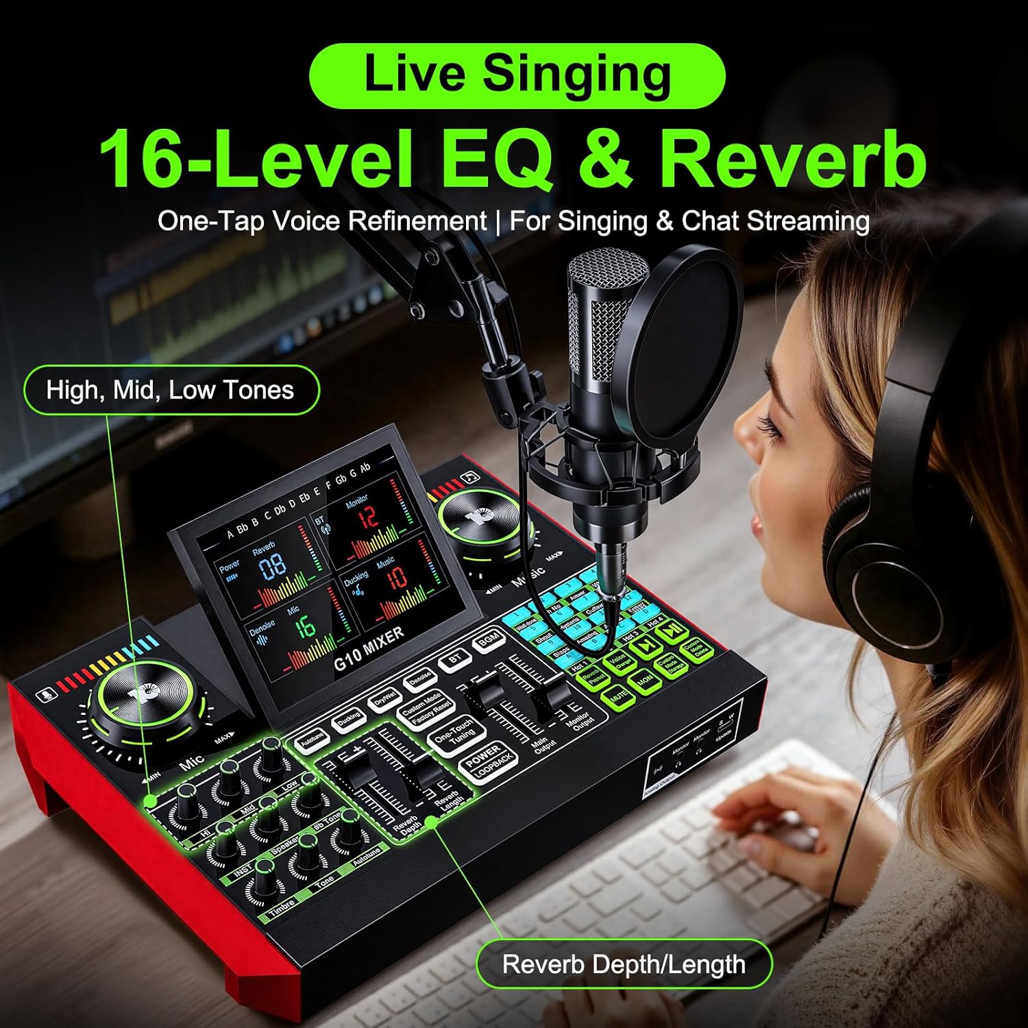 Tenlamp G10 Live streaming aud - Audio Music Changer recensie en prijs