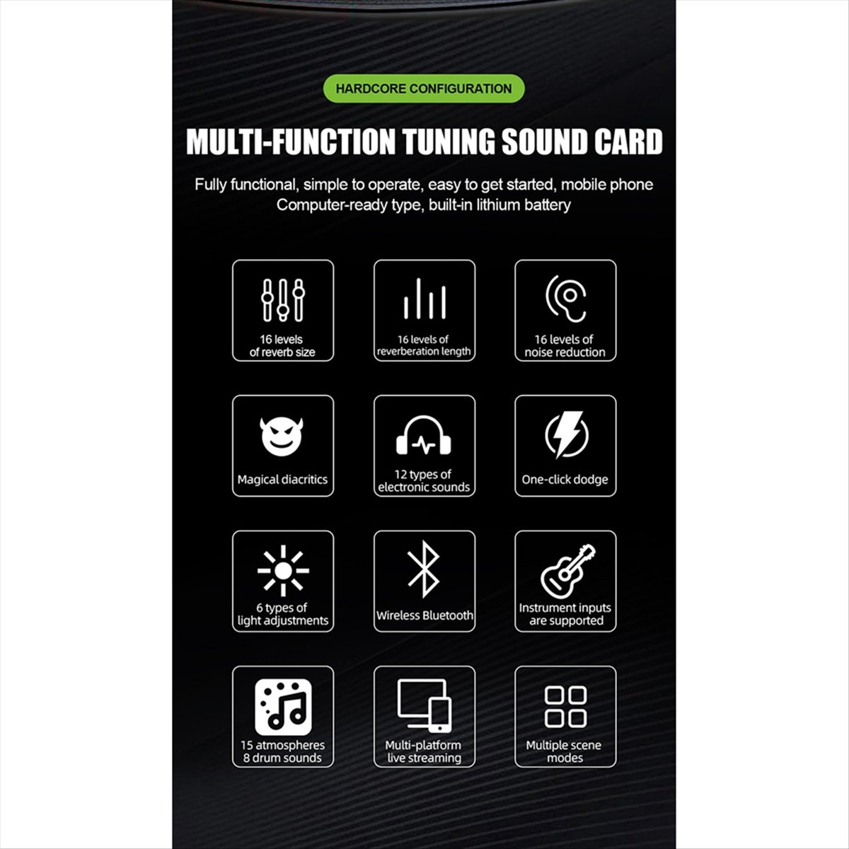 DT77 SN800 Live Sound Card Voi - Audio Music Changer recensie en prijs