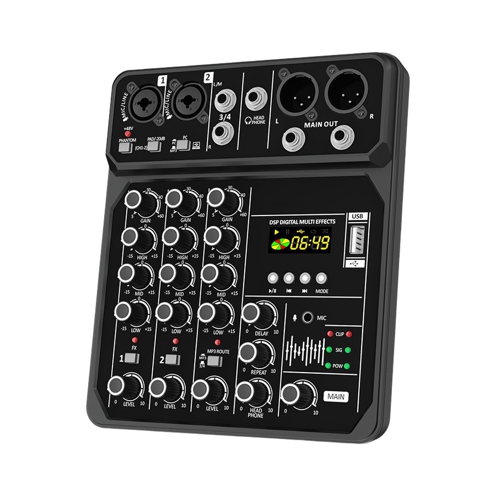 Draagbare 4-kanaals audiomixer - Audio Mixer 4 Channel recensie en prijs