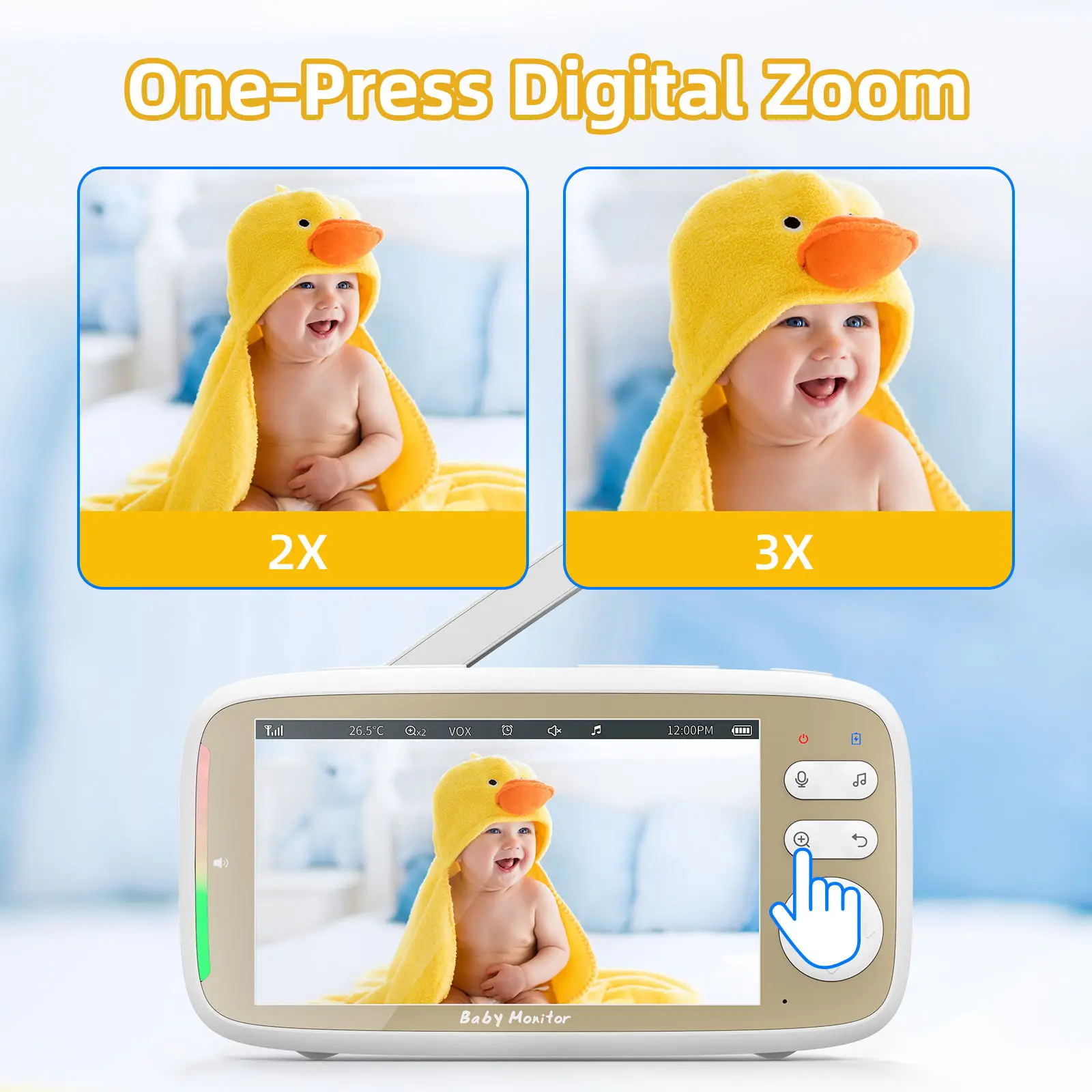 5 inch Babyfoon met 3x Zoom PT - Audio Music Apps recensie en prijs