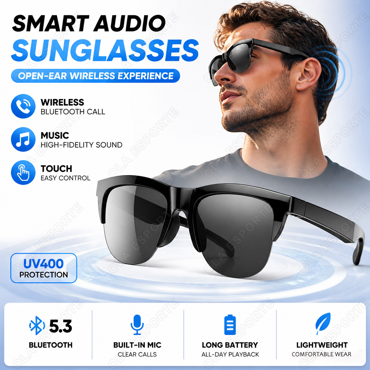Slimme audio zonnebrillen slim - Audio Music Arabic recensie en prijs