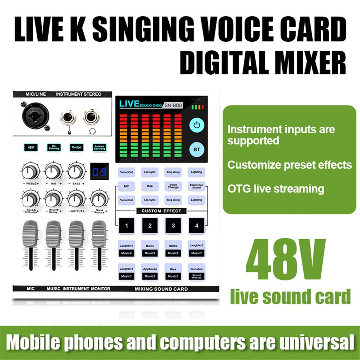 DTC5 SN800 Live Sound Card Voi - Audio Music Changer recensie en prijs