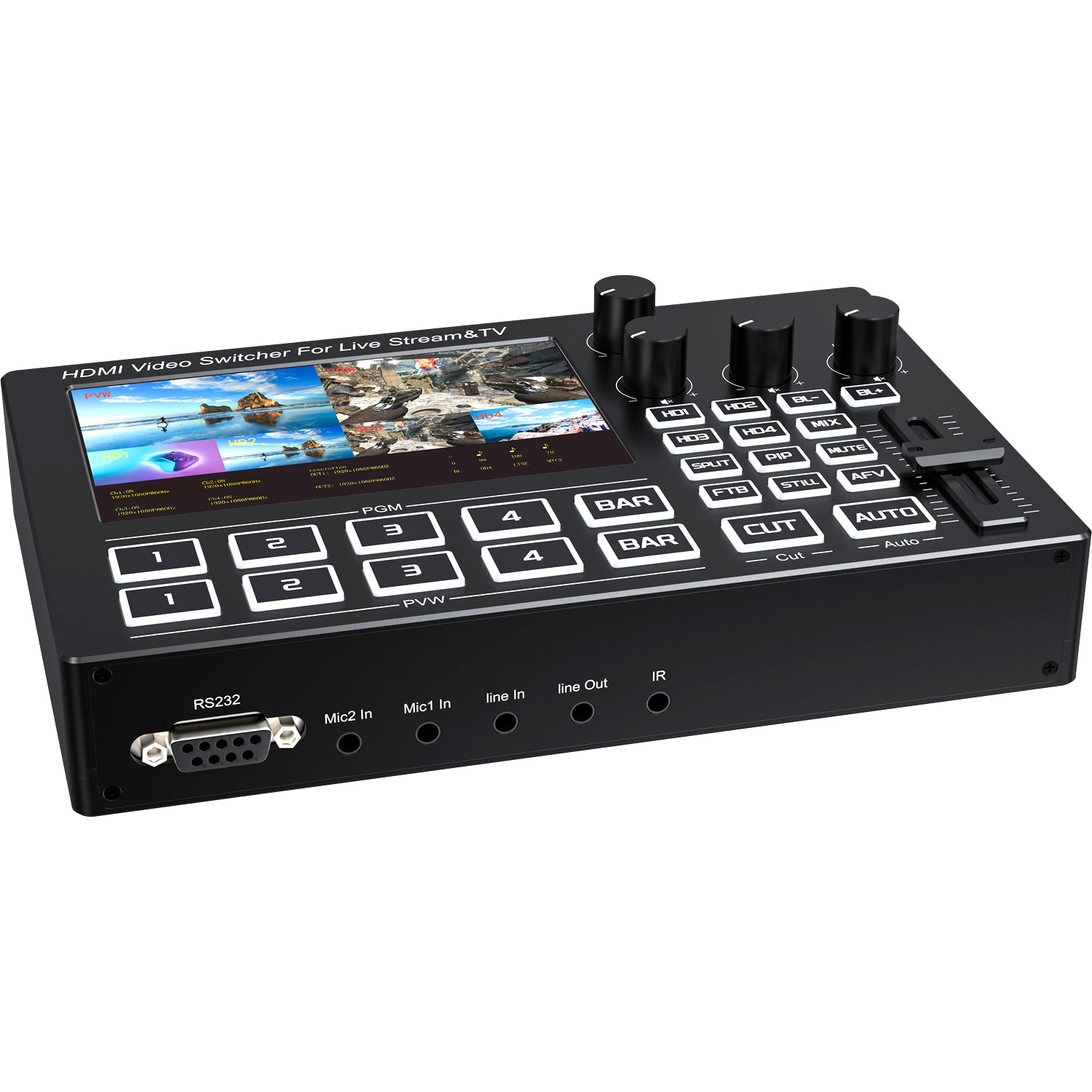 1080P 4-kanaals HDMI live stre - Audio Mixer 4 Channel recensie en prijs