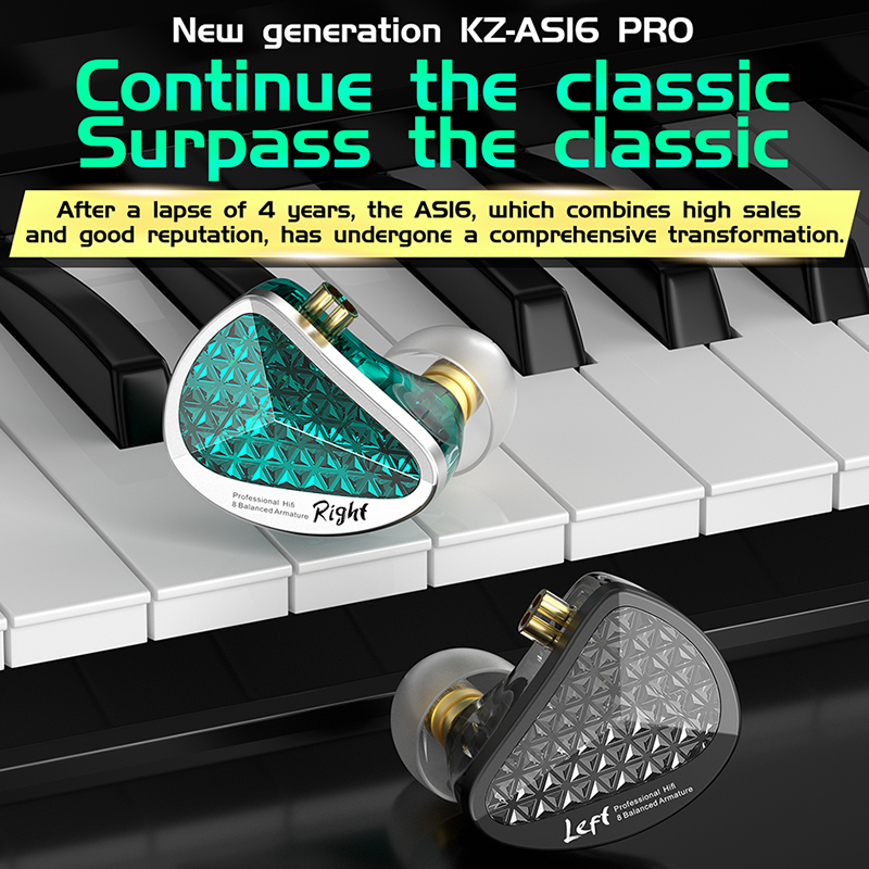 KZ AS16 PRO Bedrade hoofdtelef - Music Audio Pro recensie en prijs