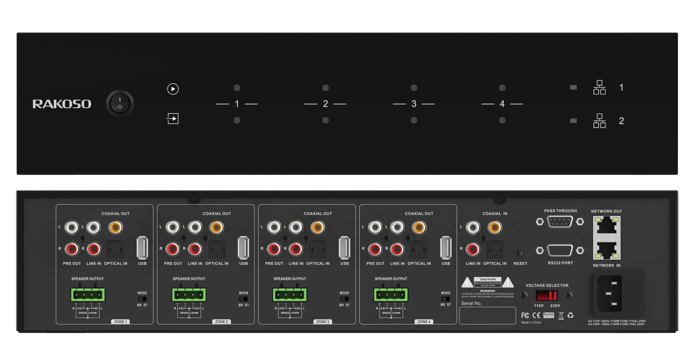 HA400 4-zone versterker 4CH di - Audio Music Online Free recensie en prijs