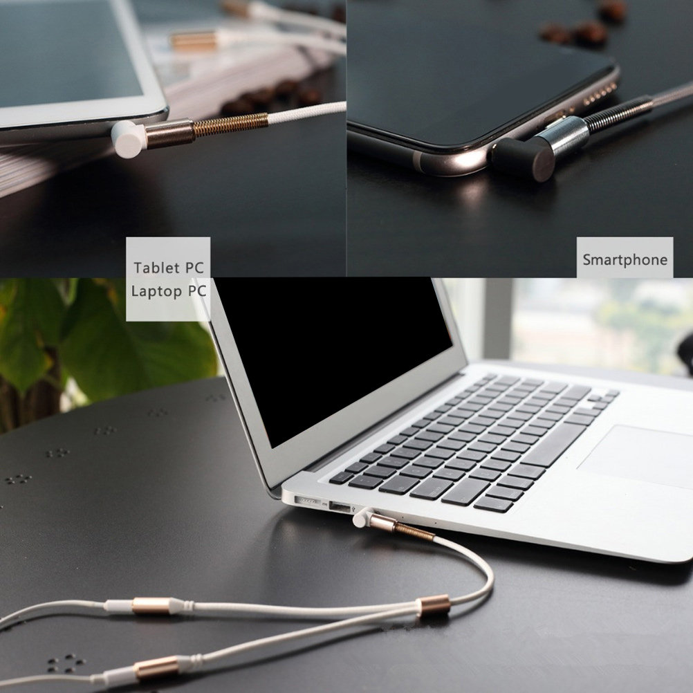 Dual 3,5 mm audiokabel gebreid - Audio Music Online Free recensie en prijs